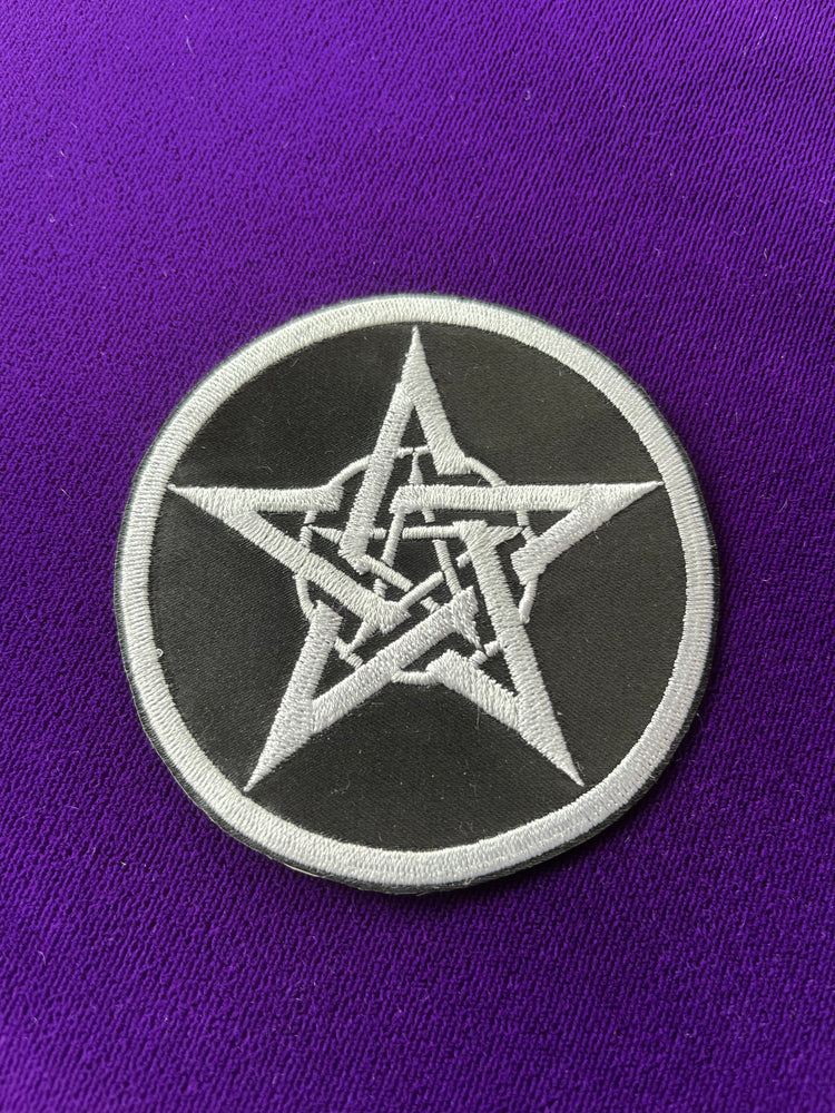 
                  
                    Intricate Pentacle Patch White on Black 3.5 Inch
                  
                