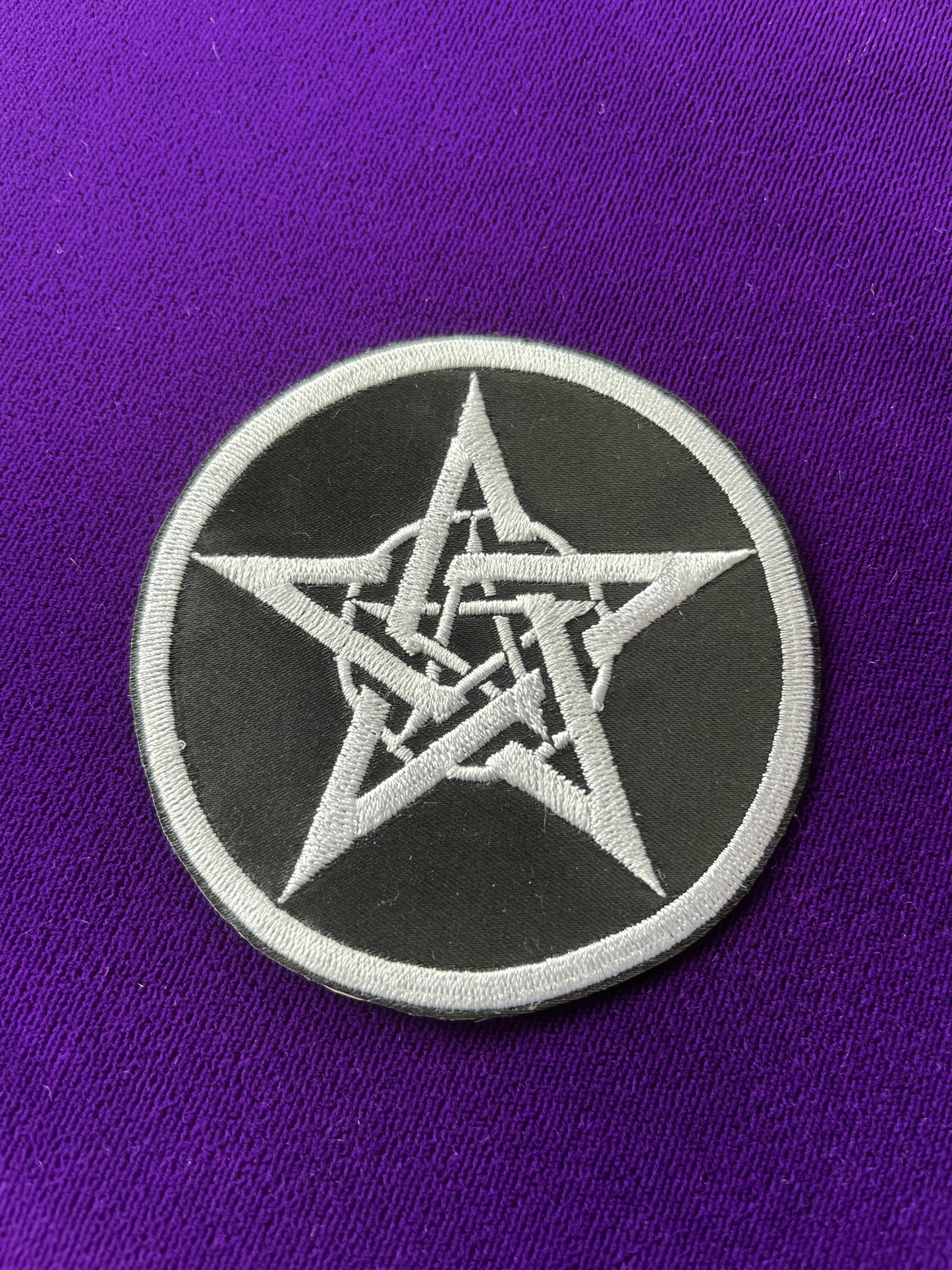 
                  
                    Intricate Pentacle Patch White on Black 3.5 Inch
                  
                