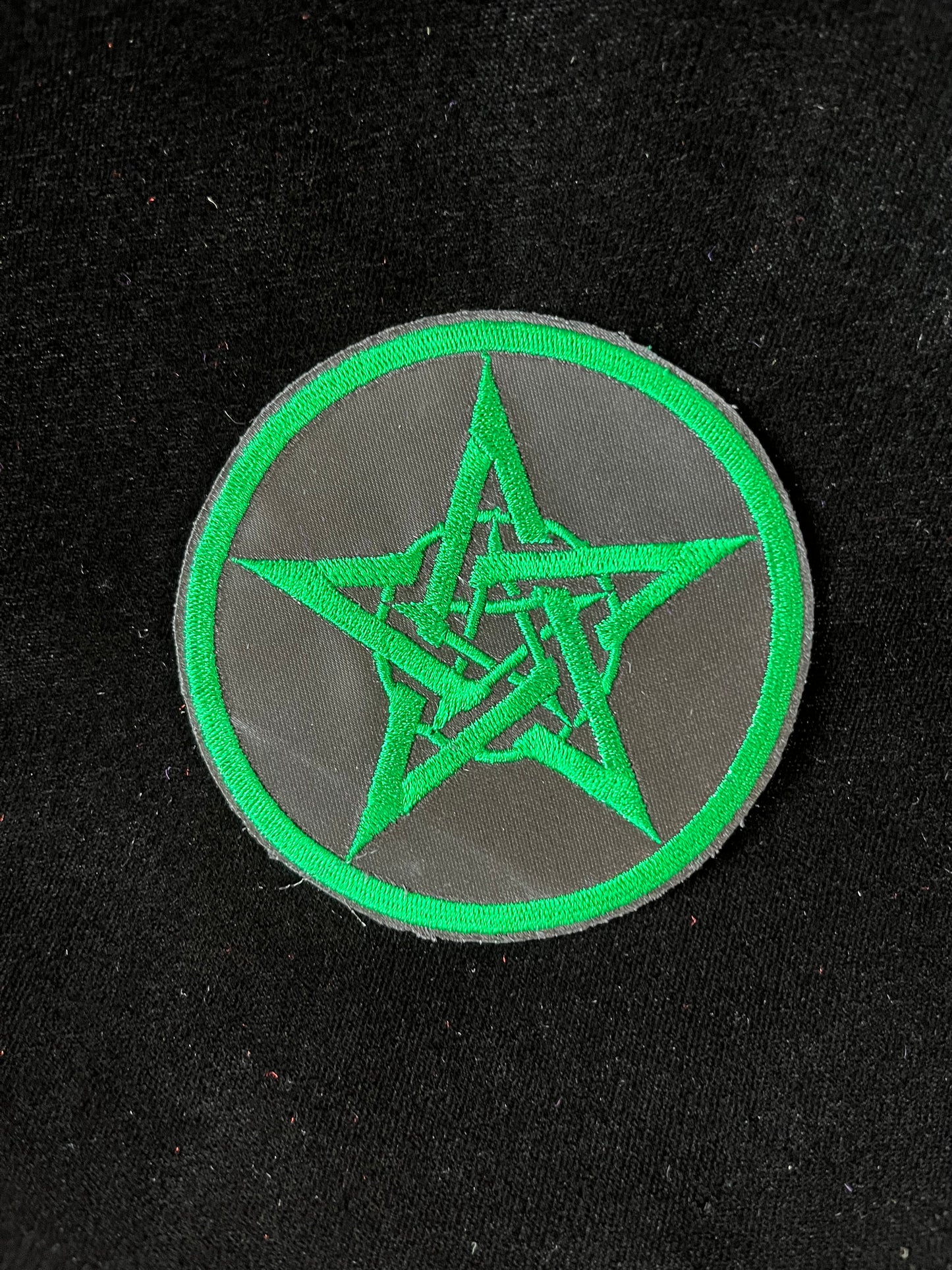
                  
                    Intricate Pentacle Patch Green on Black 3.5 Inch
                  
                